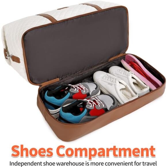 Weekender Bag, Large Travel Duffel Bag for Women, Carry on Overnight Bag - Picture 4 of 7